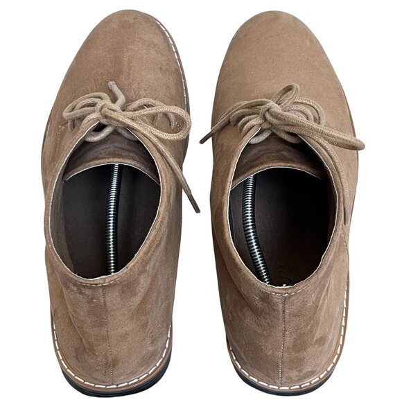 Old Navy Mens 11 Suede Chukka Boots Tan Y2K Ankle Lace Up Comfort Shoe Timeless - Picture 6 of 11